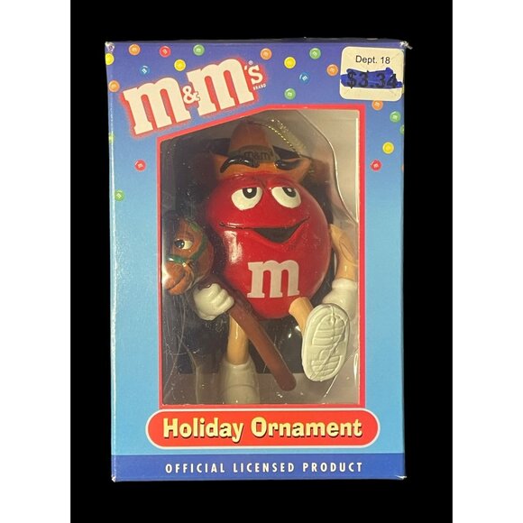 Kurt Adler Red Cowboy M&M Christmas Holiday Ornament - Picture 1 of 6